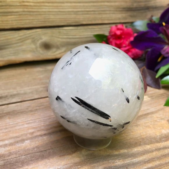 Other - Black Tourmaline sphere w stand